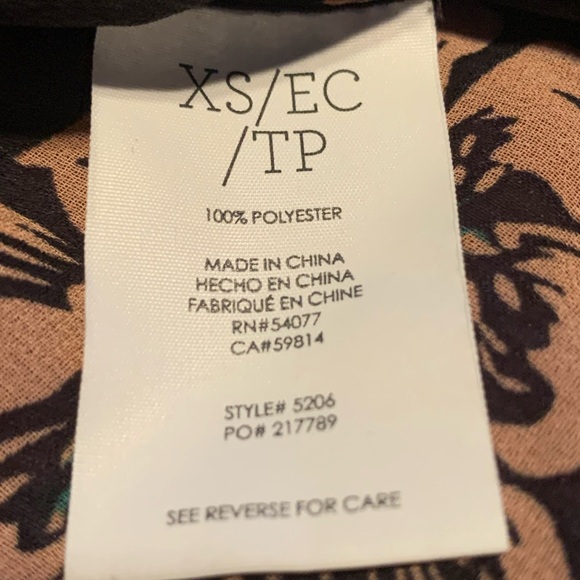 CAbi Black Sheer Blouse with Floral Accents - Picture 9 of 9